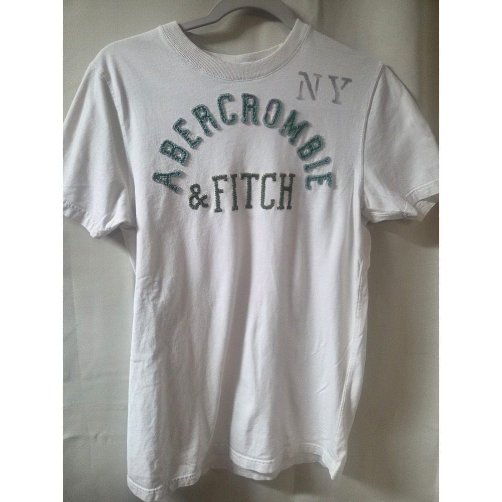Vintage Y2K 90's White Abercrombie Fitch Men T-shirt Sz M